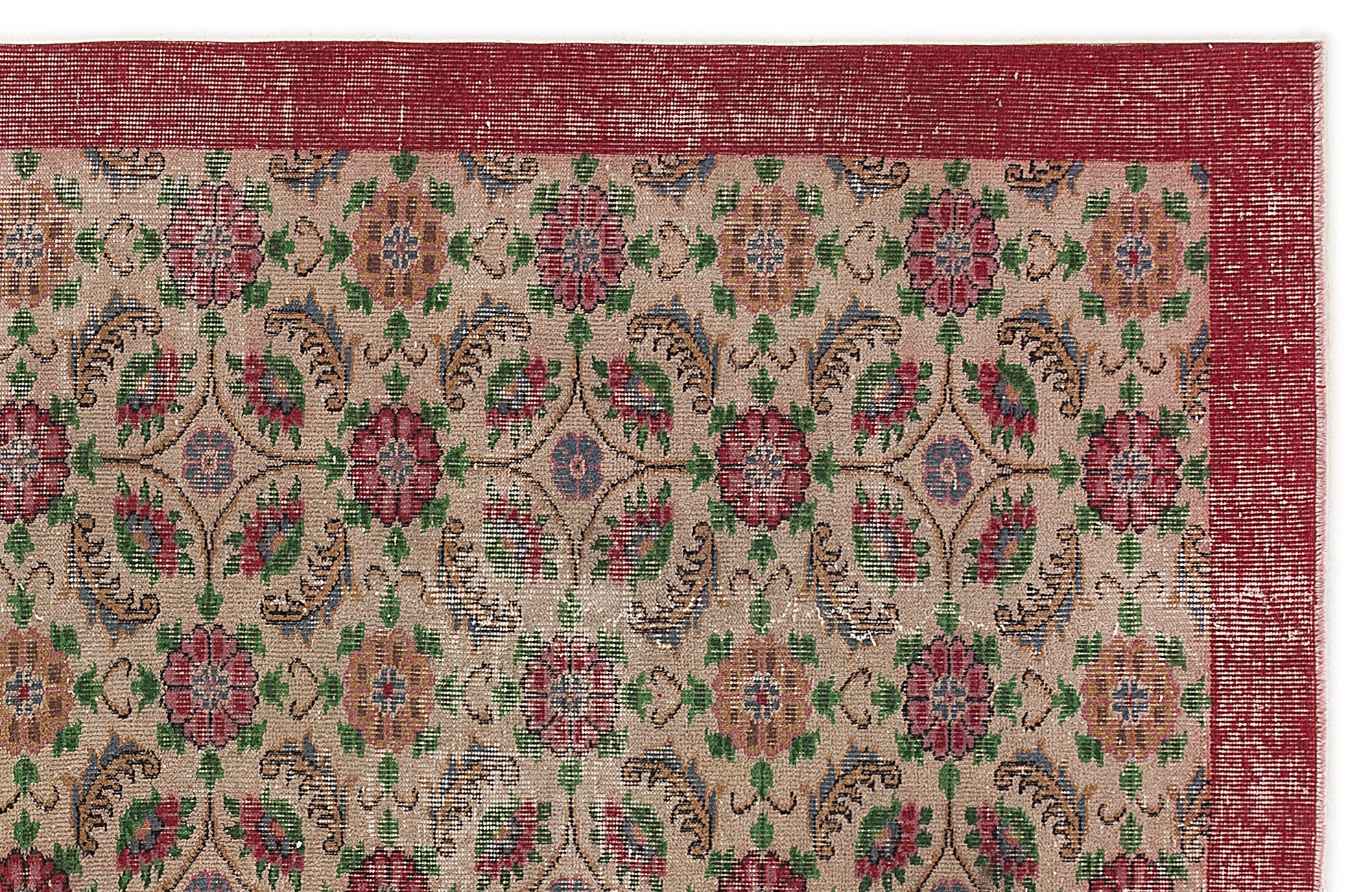 Naturel Over Dyed Vintage Rug 5'11'' x 9'8'' ft 181 x 294 cm