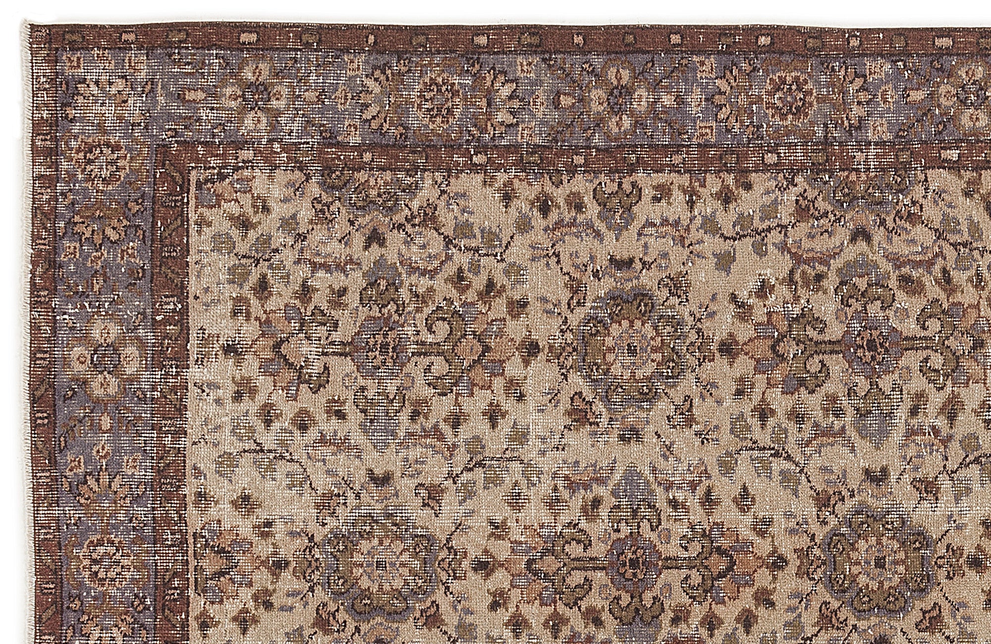 Naturel Over Dyed Vintage Rug 5'1'' x 9'0'' ft 156 x 275 cm