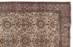 Naturel Over Dyed Vintage Rug 5'1'' x 9'0'' ft 156 x 275 cm