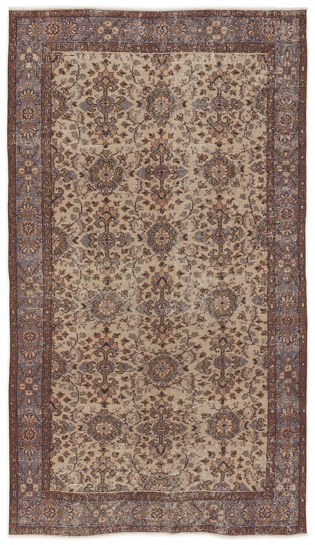 Naturel Over Dyed Vintage Rug 5'1'' x 9'0'' ft 156 x 275 cm