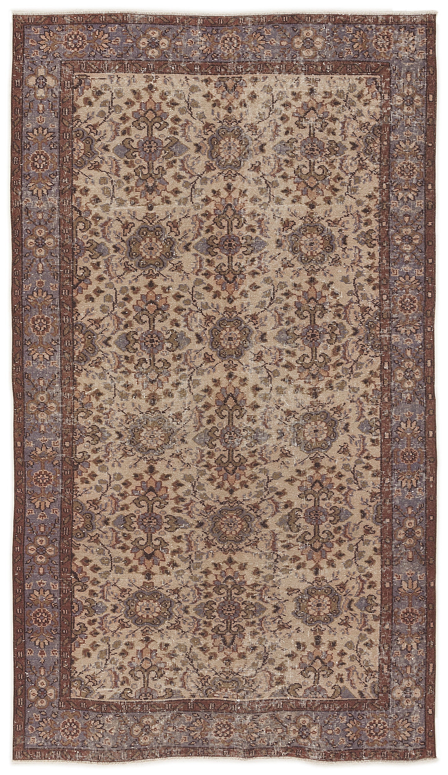 Naturel Over Dyed Vintage Rug 5'1'' x 9'0'' ft 156 x 275 cm