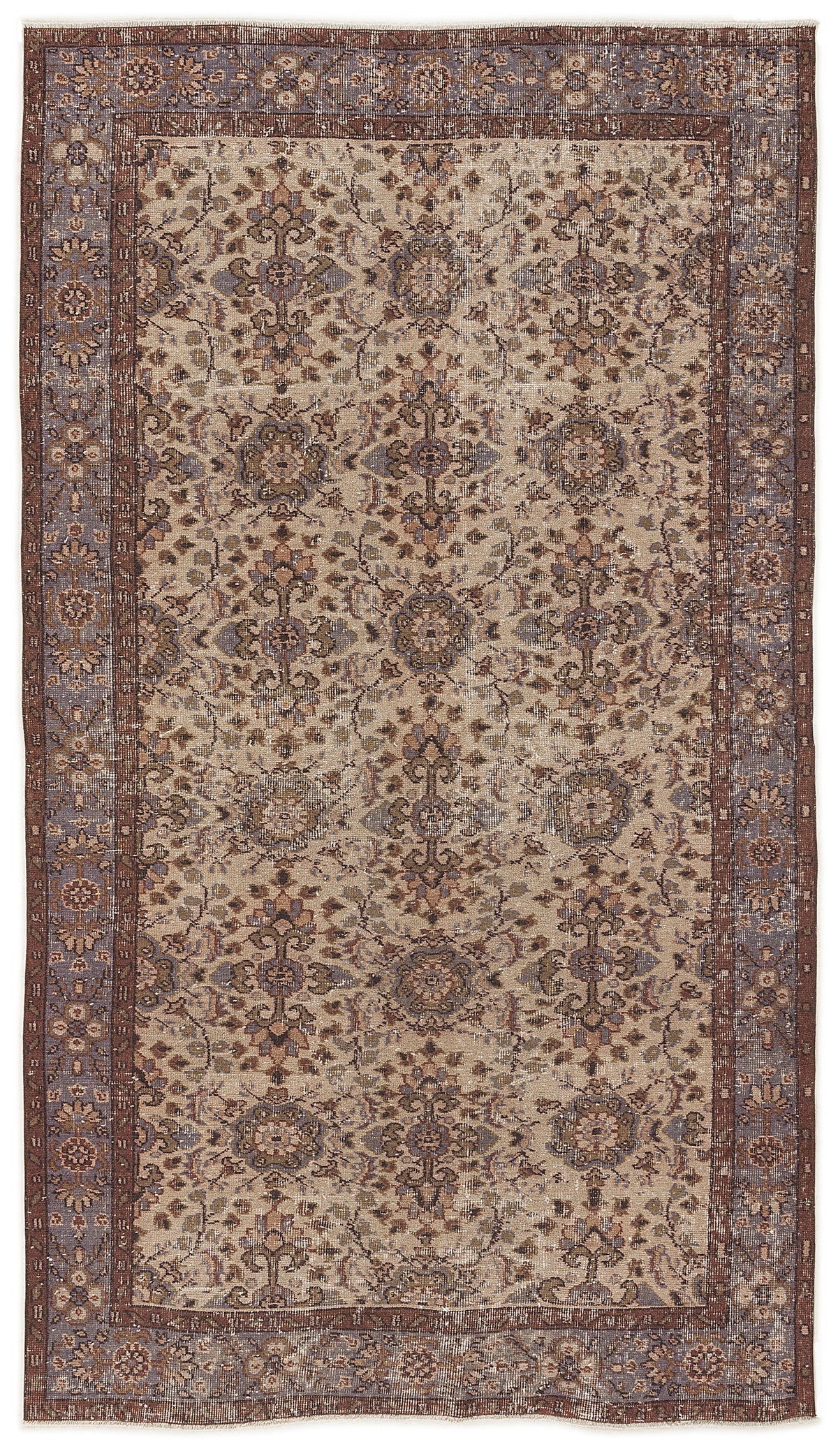 Naturel Over Dyed Vintage Rug 5&#39;1&#39;&#39; x 9&#39;0&#39;&#39; ft 156 x 275 cm