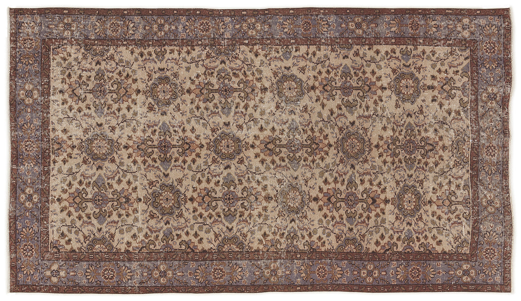 Naturel Over Dyed Vintage Rug 5'1'' x 9'0'' ft 156 x 275 cm