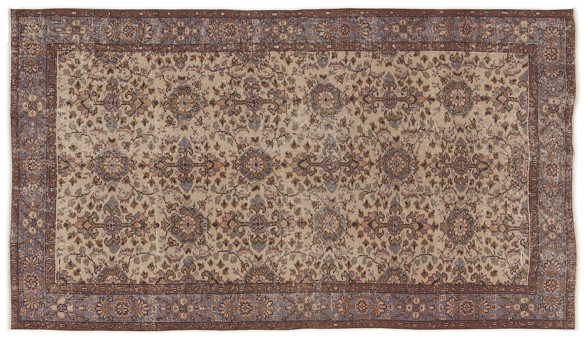 Naturel Over Dyed Vintage Rug 5&#39;1&#39;&#39; x 9&#39;0&#39;&#39; ft 156 x 275 cm