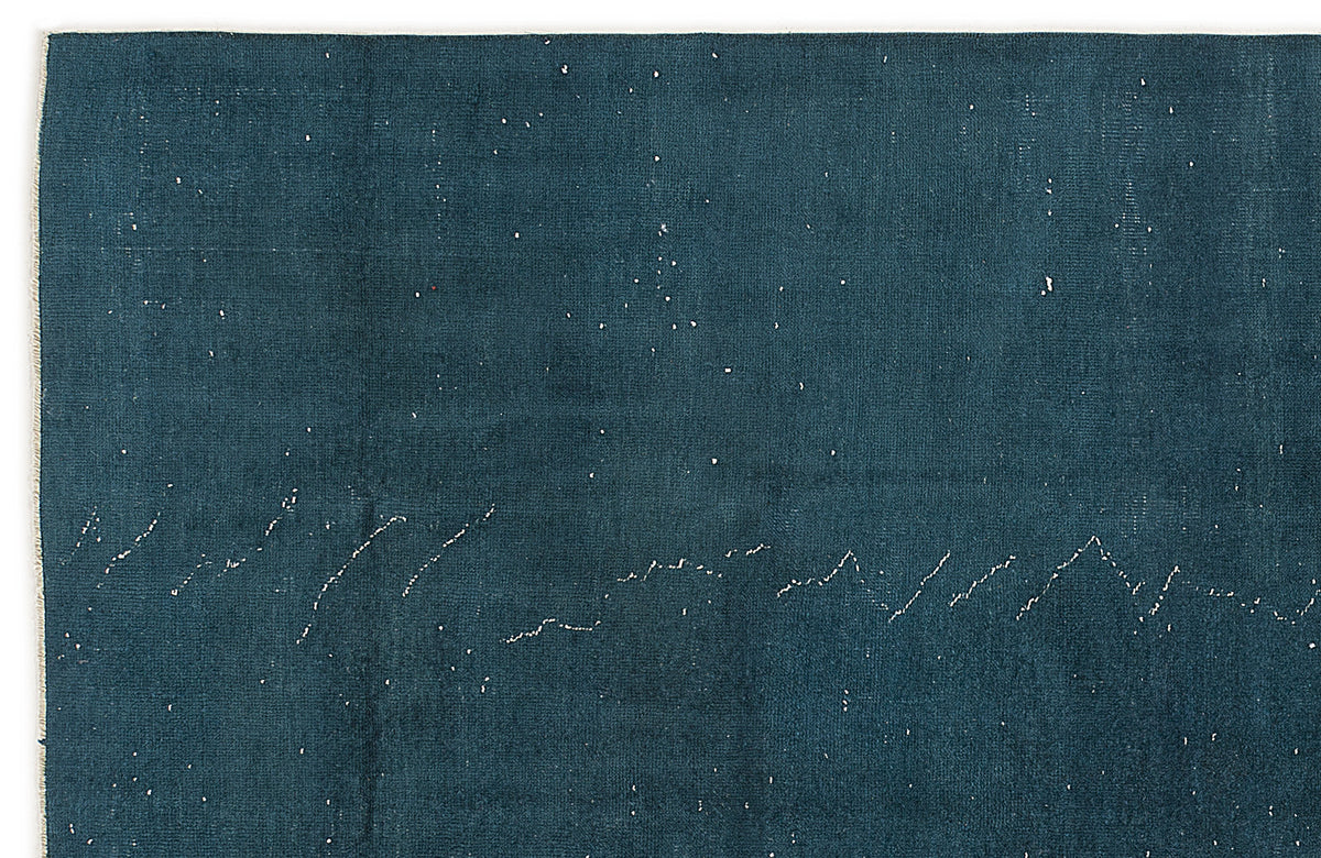 Turquoise  Over Dyed Vintage Rug 5&#39;7&#39;&#39; x 9&#39;3&#39;&#39; ft 170 x 283 cm