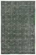 Green Over Dyed Vintage Rug 5'8'' x 8'11'' ft 172 x 272 cm