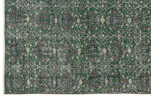 Green Over Dyed Vintage Rug 5'8'' x 8'11'' ft 172 x 272 cm
