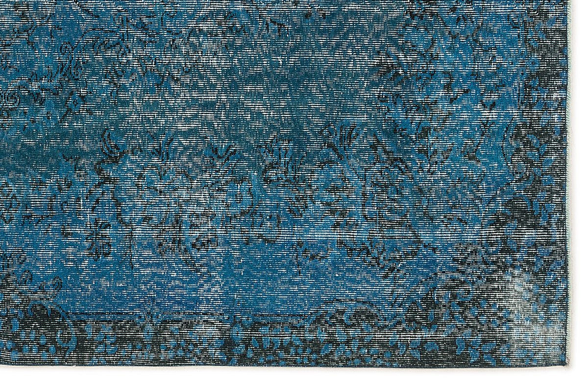 Turquoise  Over Dyed Vintage Rug 5&#39;10&#39;&#39; x 9&#39;1&#39;&#39; ft 178 x 276 cm
