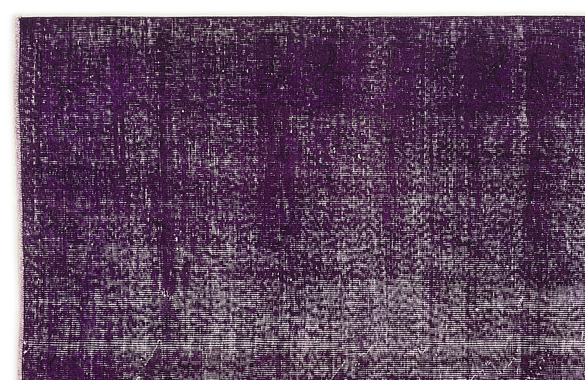 Purple Over Dyed Vintage Rug 5&#39;3&#39;&#39; x 8&#39;4&#39;&#39; ft 160 x 255 cm