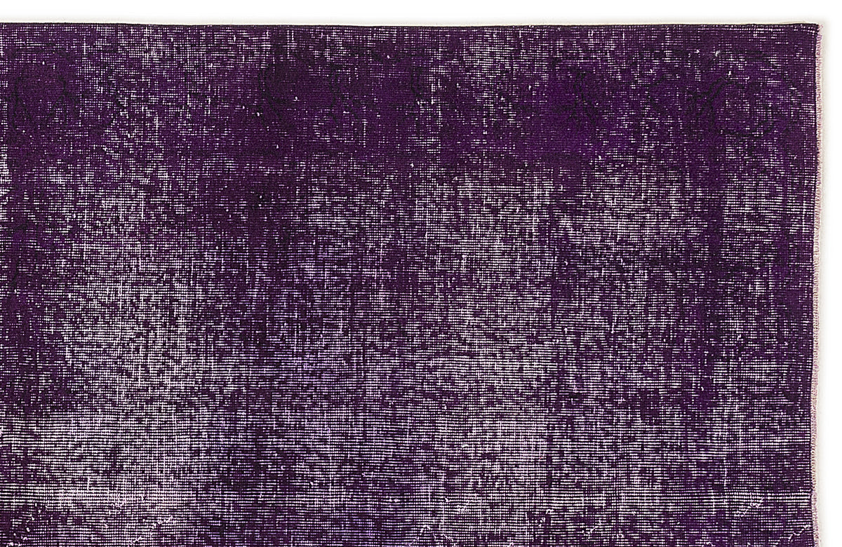 Purple Over Dyed Vintage Rug 5&#39;3&#39;&#39; x 8&#39;4&#39;&#39; ft 160 x 255 cm