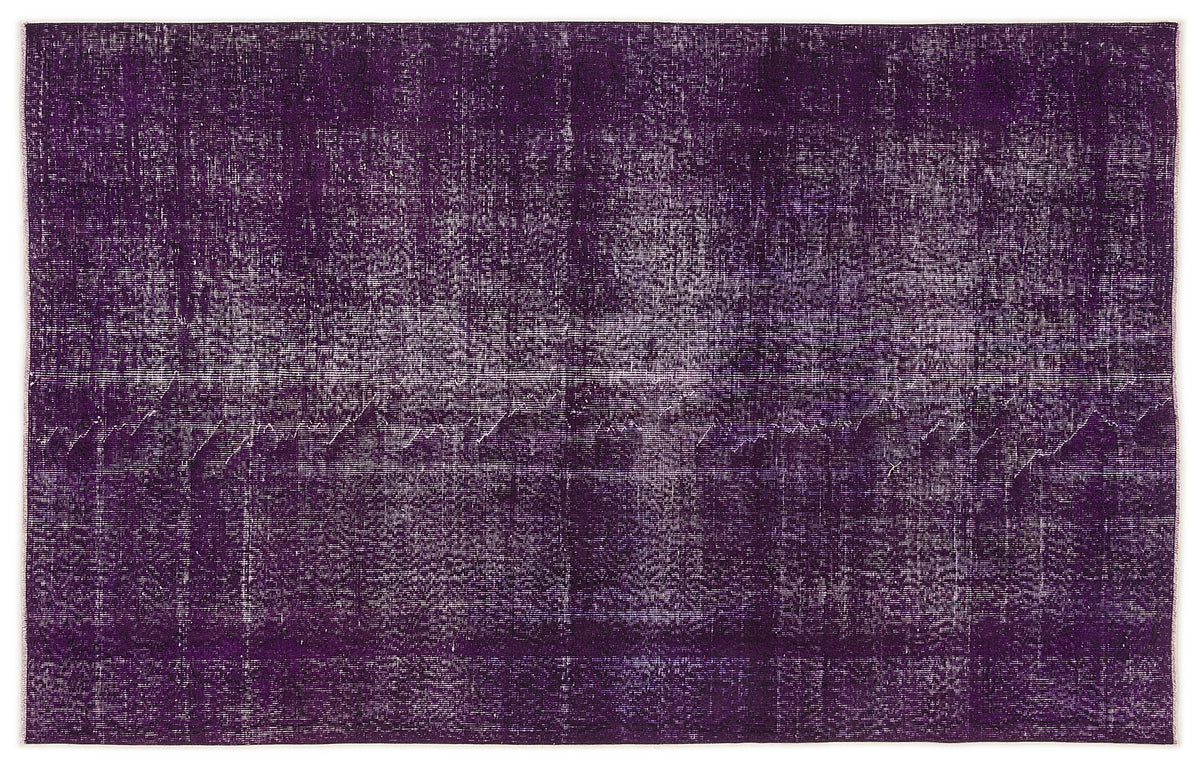 Purple Over Dyed Vintage Rug 5&#39;3&#39;&#39; x 8&#39;4&#39;&#39; ft 160 x 255 cm