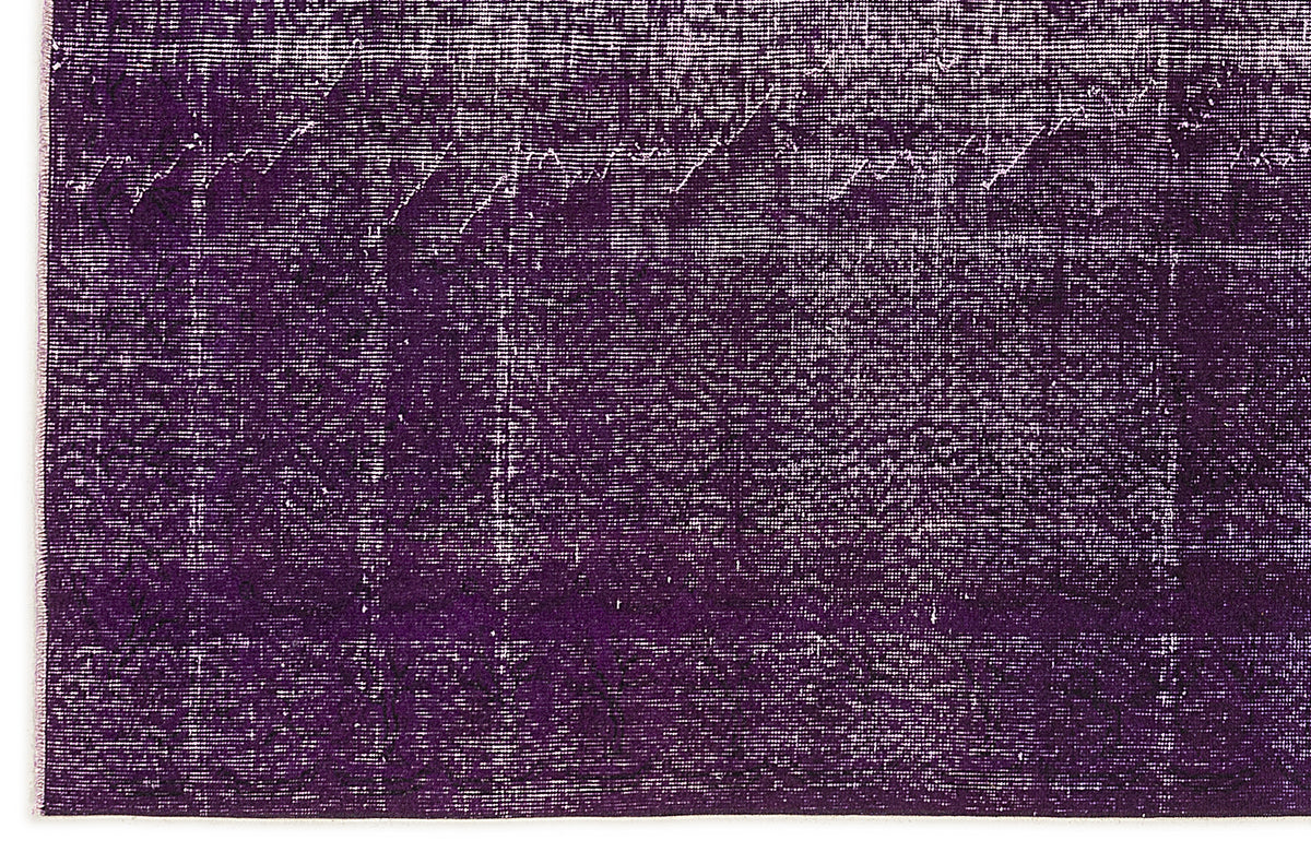 Purple Over Dyed Vintage Rug 5&#39;3&#39;&#39; x 8&#39;4&#39;&#39; ft 160 x 255 cm