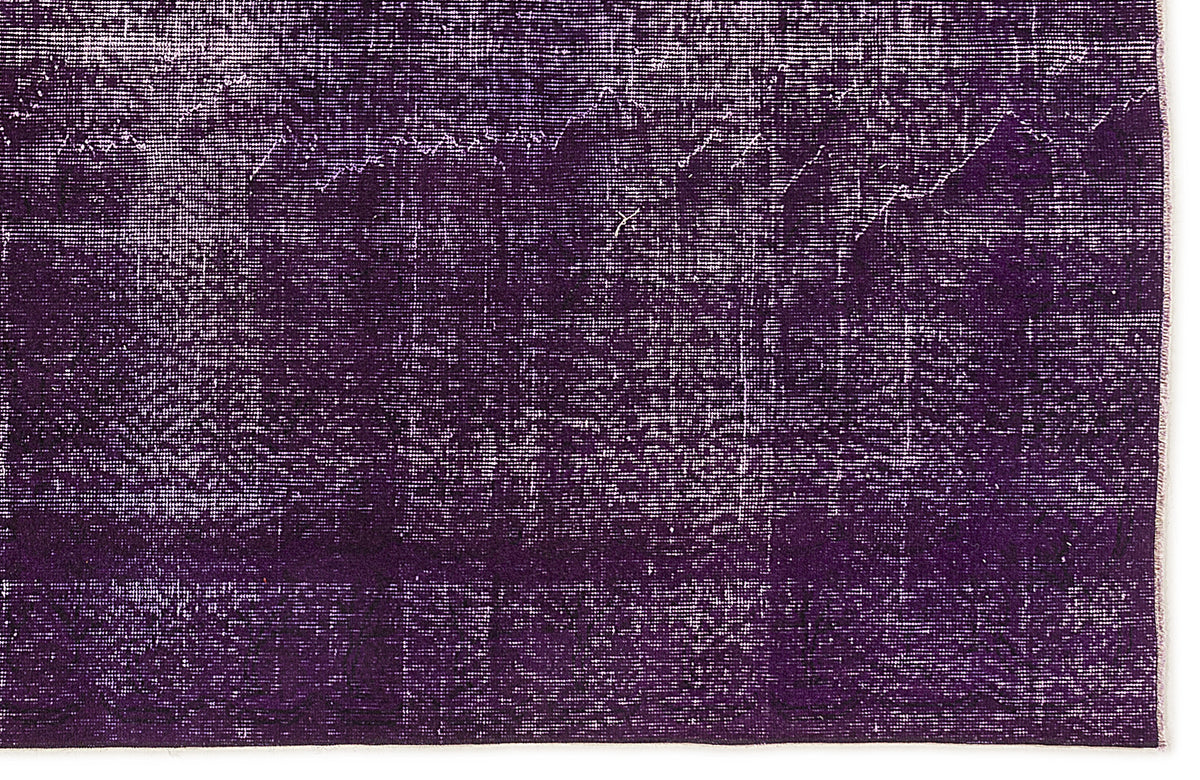 Purple Over Dyed Vintage Rug 5&#39;3&#39;&#39; x 8&#39;4&#39;&#39; ft 160 x 255 cm