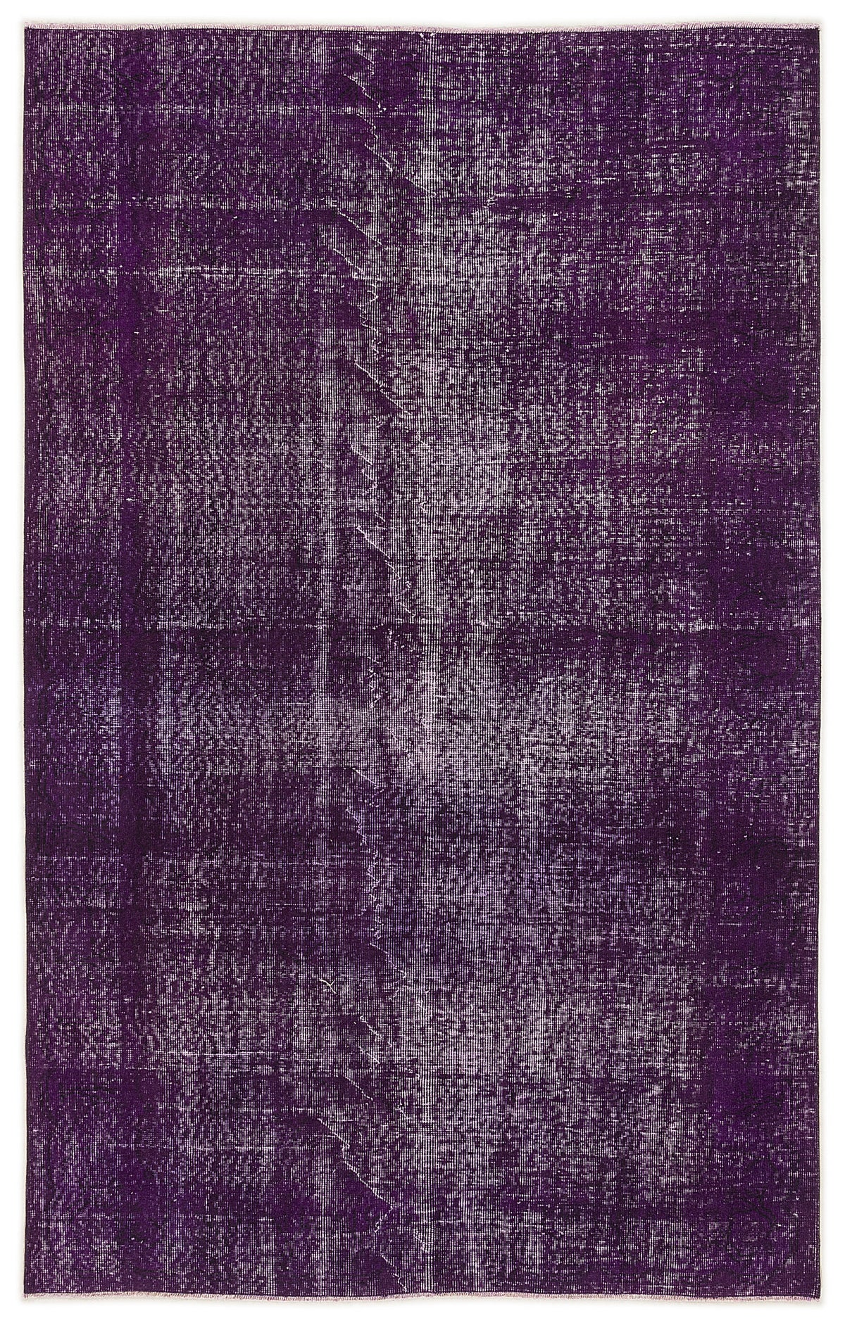 Purple Over Dyed Vintage Rug 5&#39;3&#39;&#39; x 8&#39;4&#39;&#39; ft 160 x 255 cm
