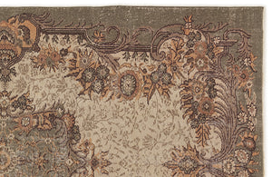 Naturel Over Dyed Vintage Rug 5'3'' x 9'1'' ft 160 x 277 cm