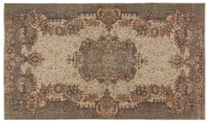 Naturel Over Dyed Vintage Rug 5'3'' x 9'1'' ft 160 x 277 cm