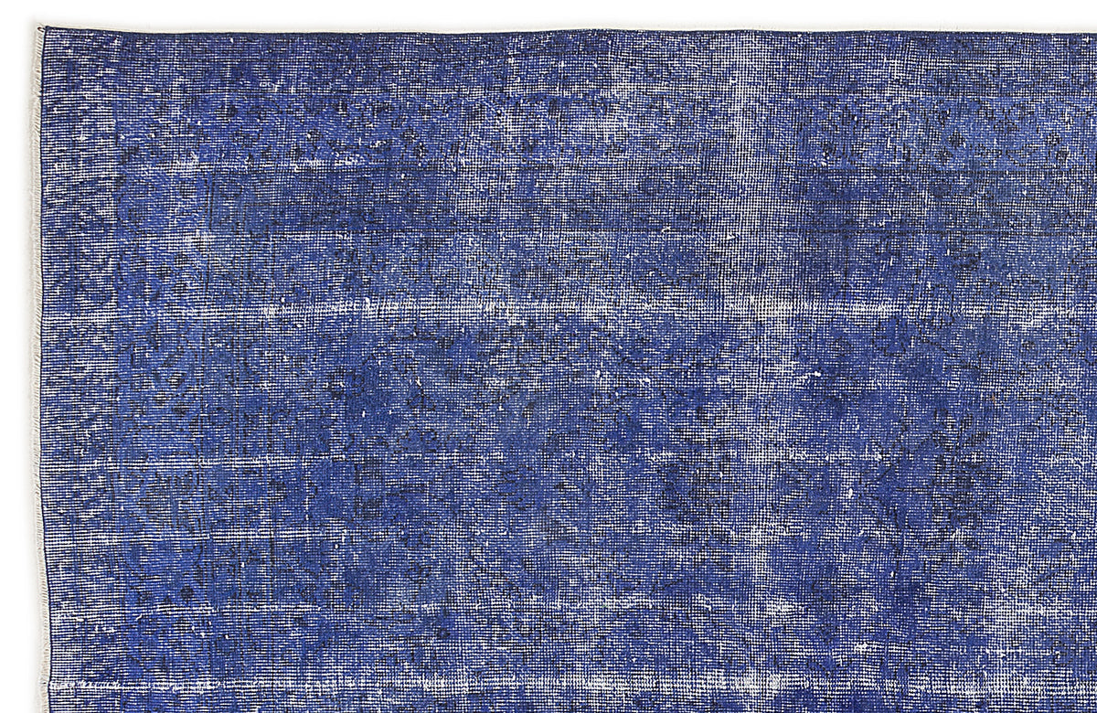 Blue Over Dyed Vintage Rug 6&#39;1&#39;&#39; x 10&#39;0&#39;&#39; ft 186 x 306 cm