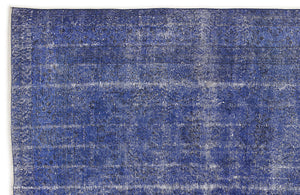 Blue Over Dyed Vintage Rug 6'1'' x 10'0'' ft 186 x 306 cm