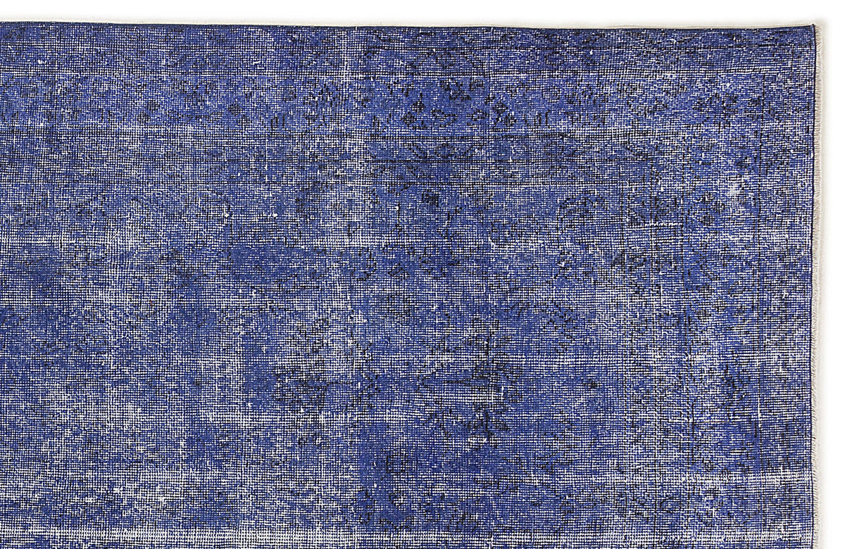 Blue Over Dyed Vintage Rug 6&#39;1&#39;&#39; x 10&#39;0&#39;&#39; ft 186 x 306 cm