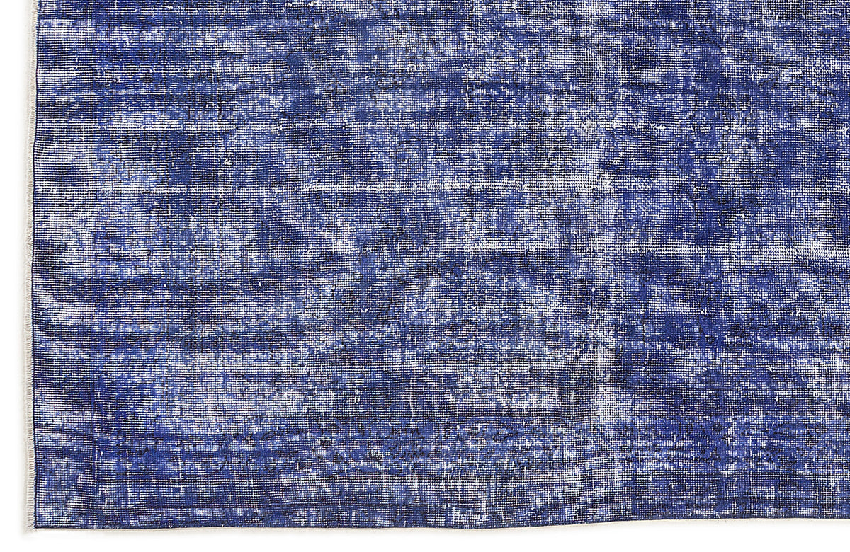 Blue Over Dyed Vintage Rug 6&#39;1&#39;&#39; x 10&#39;0&#39;&#39; ft 186 x 306 cm