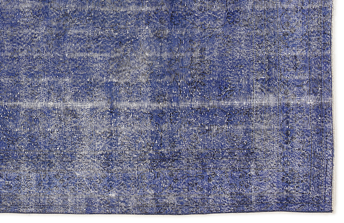 Blue Over Dyed Vintage Rug 6&#39;1&#39;&#39; x 10&#39;0&#39;&#39; ft 186 x 306 cm