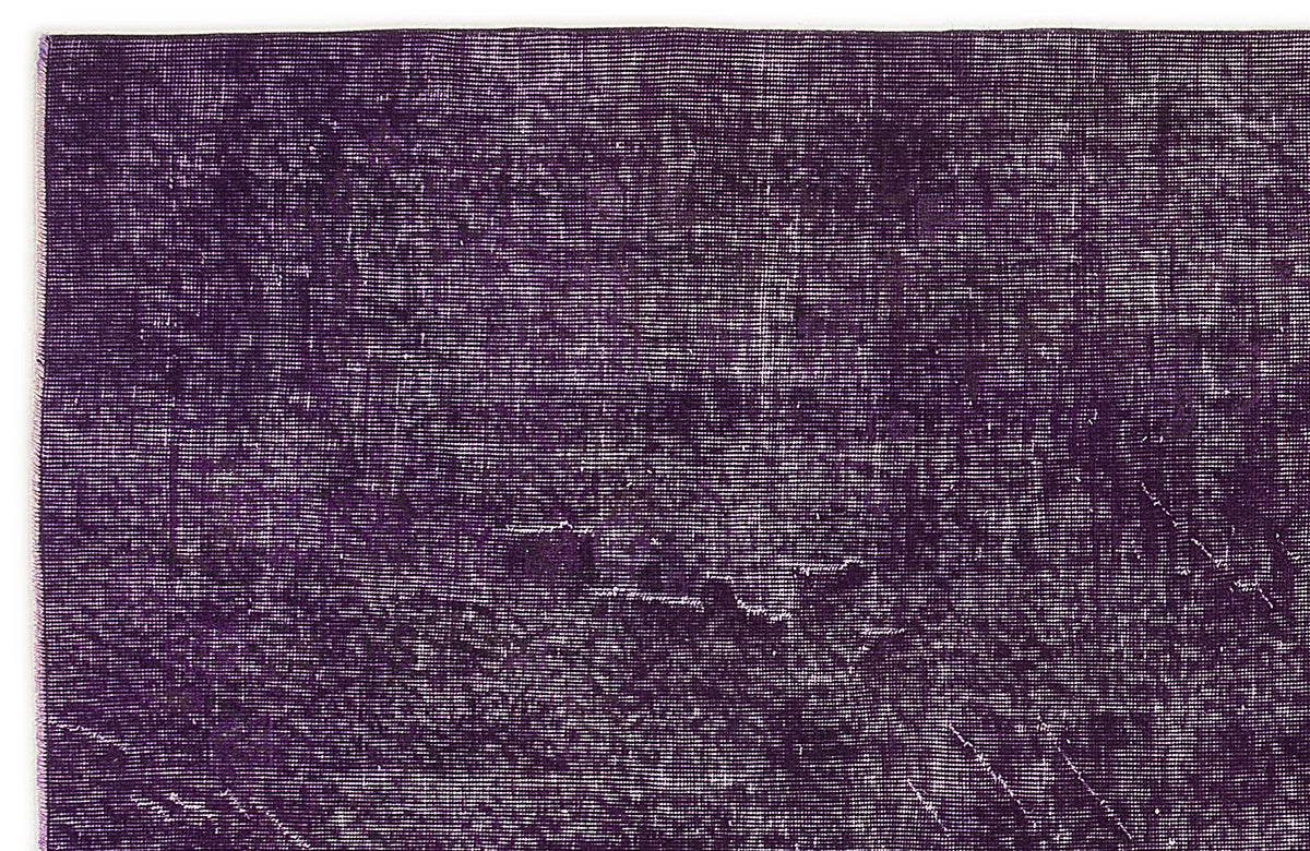 Purple Over Dyed Vintage Rug 5&#39;5&#39;&#39; x 9&#39;3&#39;&#39; ft 166 x 283 cm