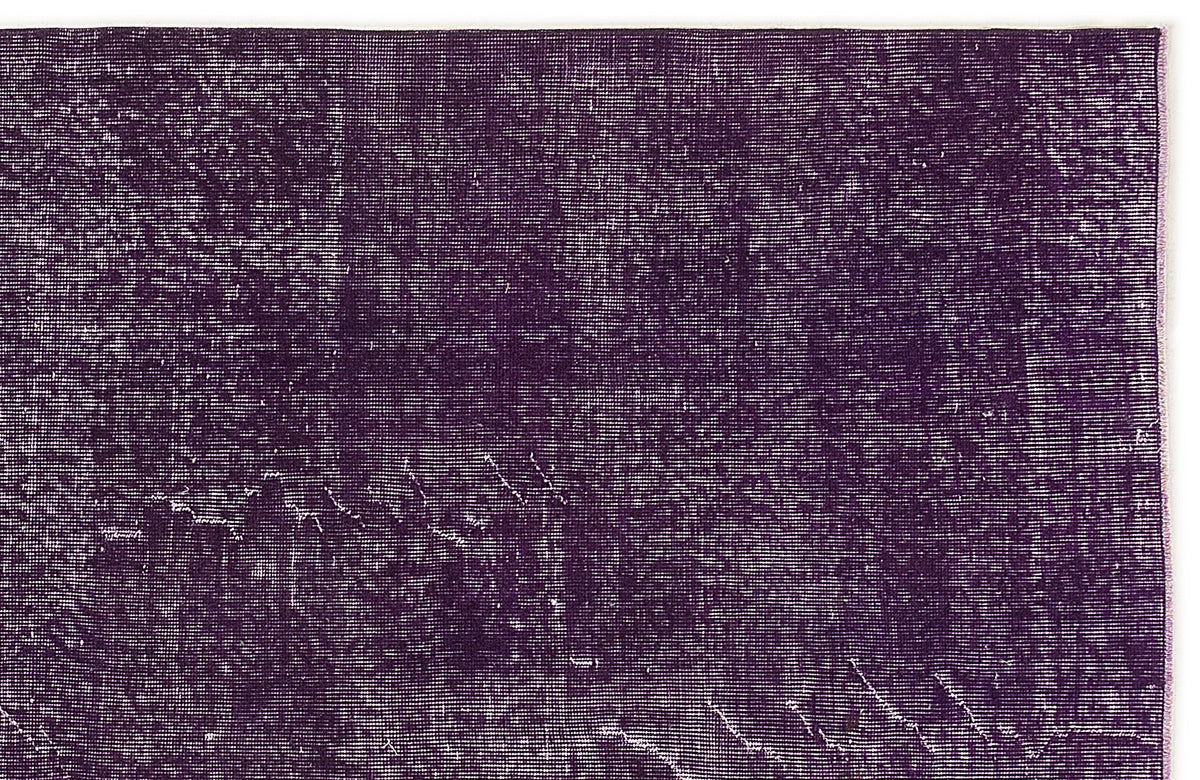 Purple Over Dyed Vintage Rug 5&#39;5&#39;&#39; x 9&#39;3&#39;&#39; ft 166 x 283 cm