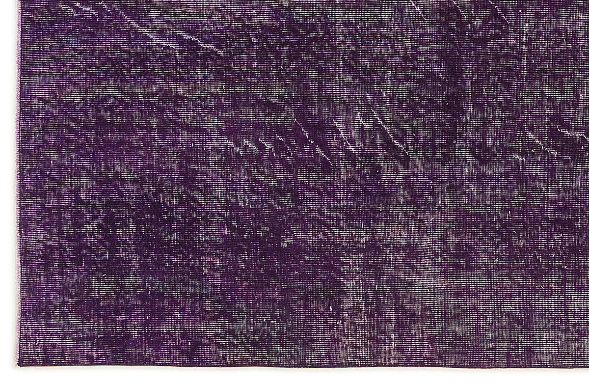 Purple Over Dyed Vintage Rug 5&#39;5&#39;&#39; x 9&#39;3&#39;&#39; ft 166 x 283 cm