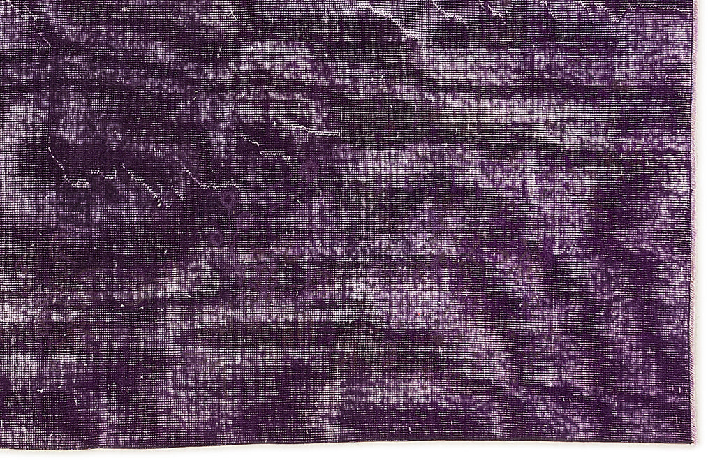 Purple Over Dyed Vintage Rug 5'5'' x 9'3'' ft 166 x 283 cm