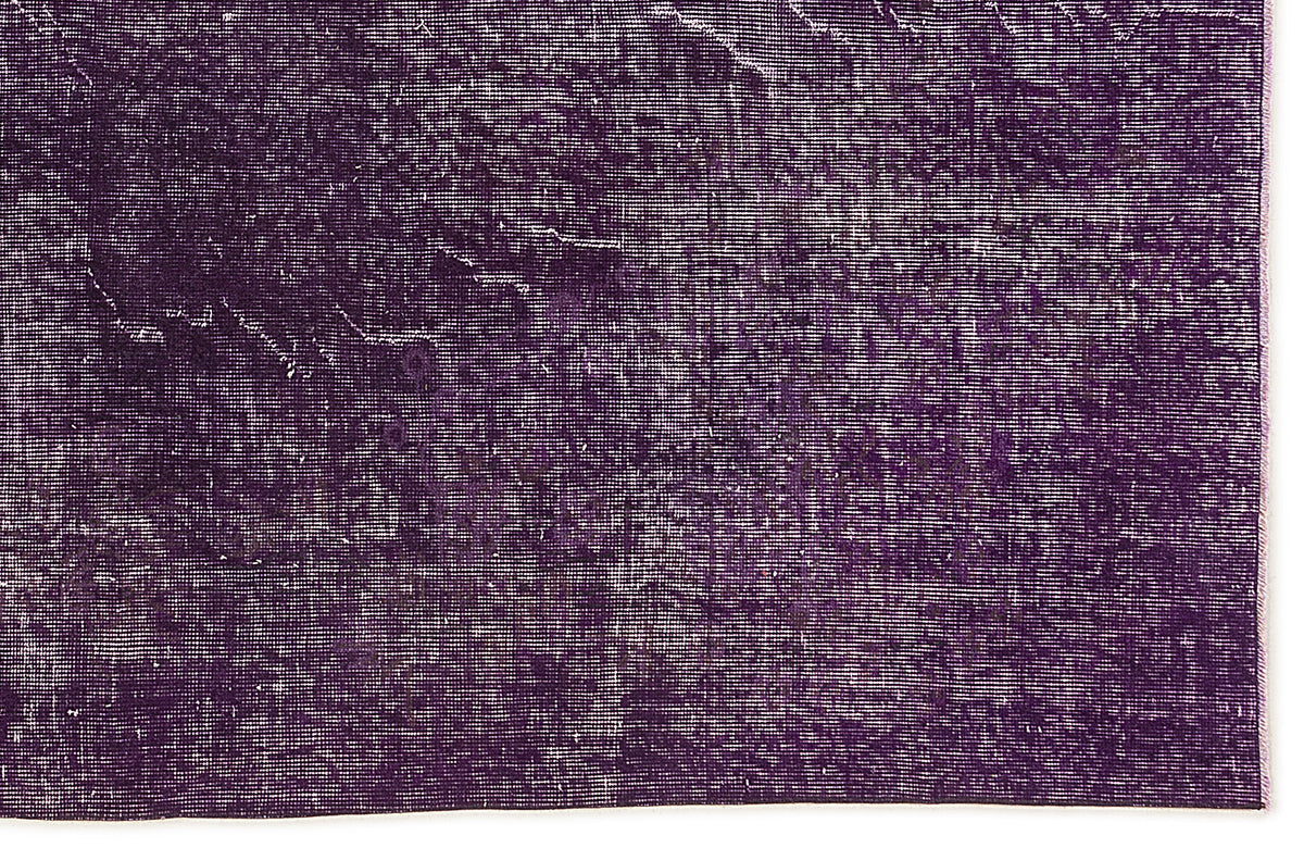 Purple Over Dyed Vintage Rug 5&#39;5&#39;&#39; x 9&#39;3&#39;&#39; ft 166 x 283 cm