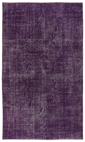 Purple Over Dyed Vintage Rug 5'5'' x 9'3'' ft 166 x 283 cm