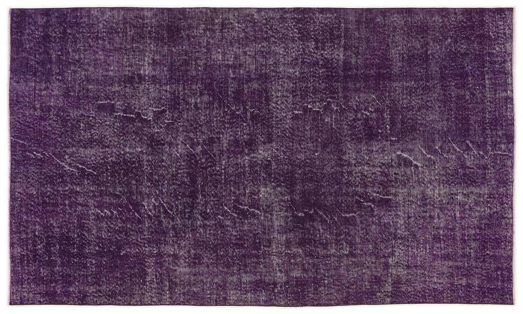 Purple Over Dyed Vintage Rug 5'5'' x 9'3'' ft 166 x 283 cm