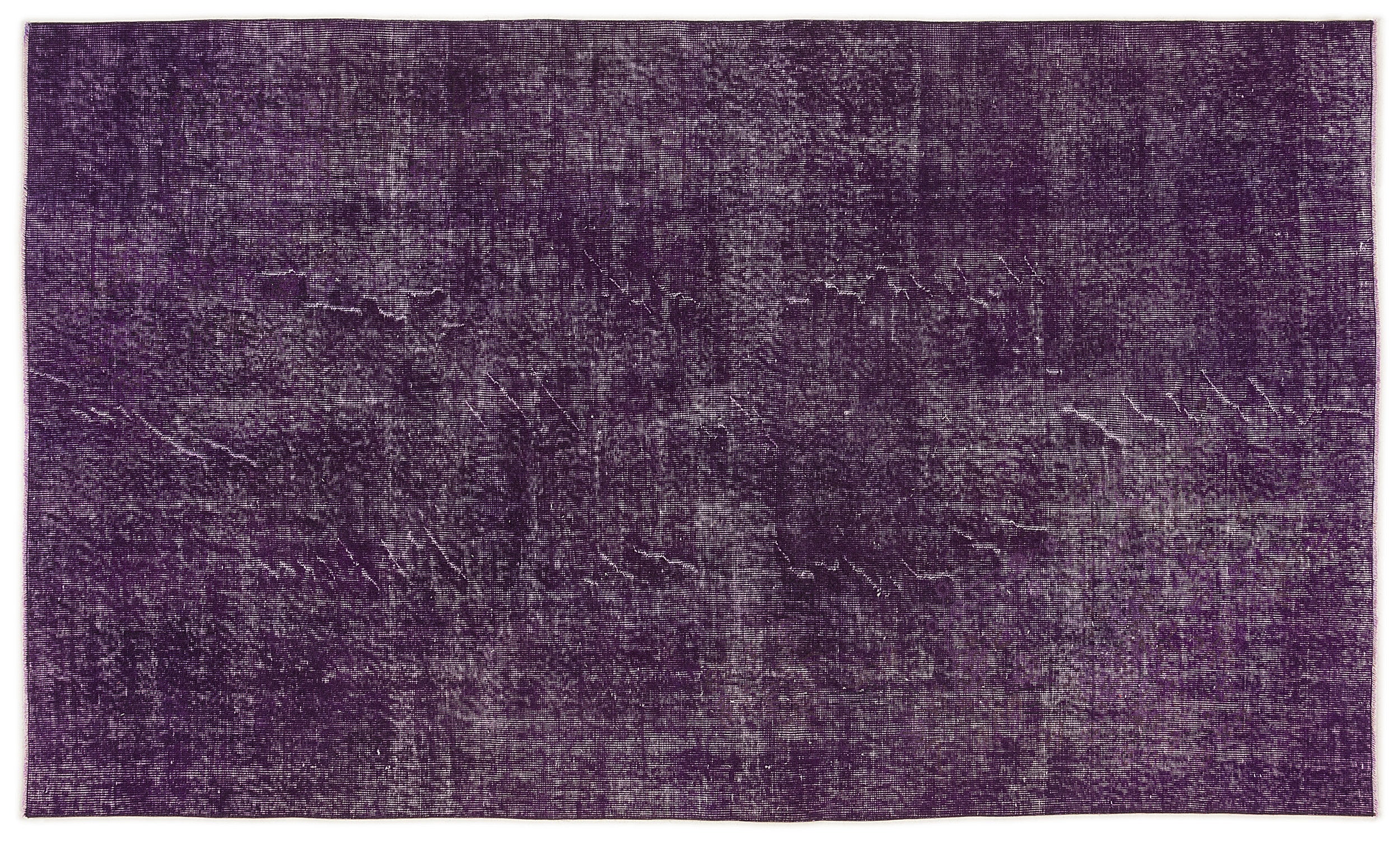 Purple Over Dyed Vintage Rug 5'5'' x 9'3'' ft 166 x 283 cm