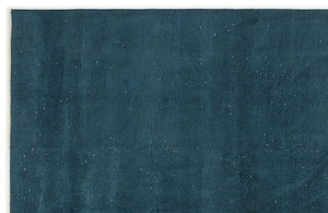 Turquoise  Over Dyed Vintage Rug 5'6'' x 8'4'' ft 168 x 254 cm