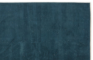 Turquoise  Over Dyed Vintage Rug 5'6'' x 8'4'' ft 168 x 254 cm