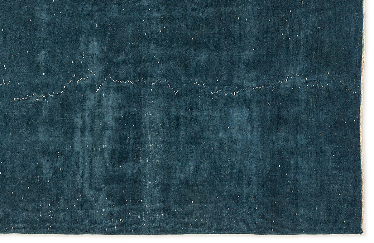 Turquoise  Over Dyed Vintage Rug 5&#39;6&#39;&#39; x 8&#39;4&#39;&#39; ft 168 x 254 cm