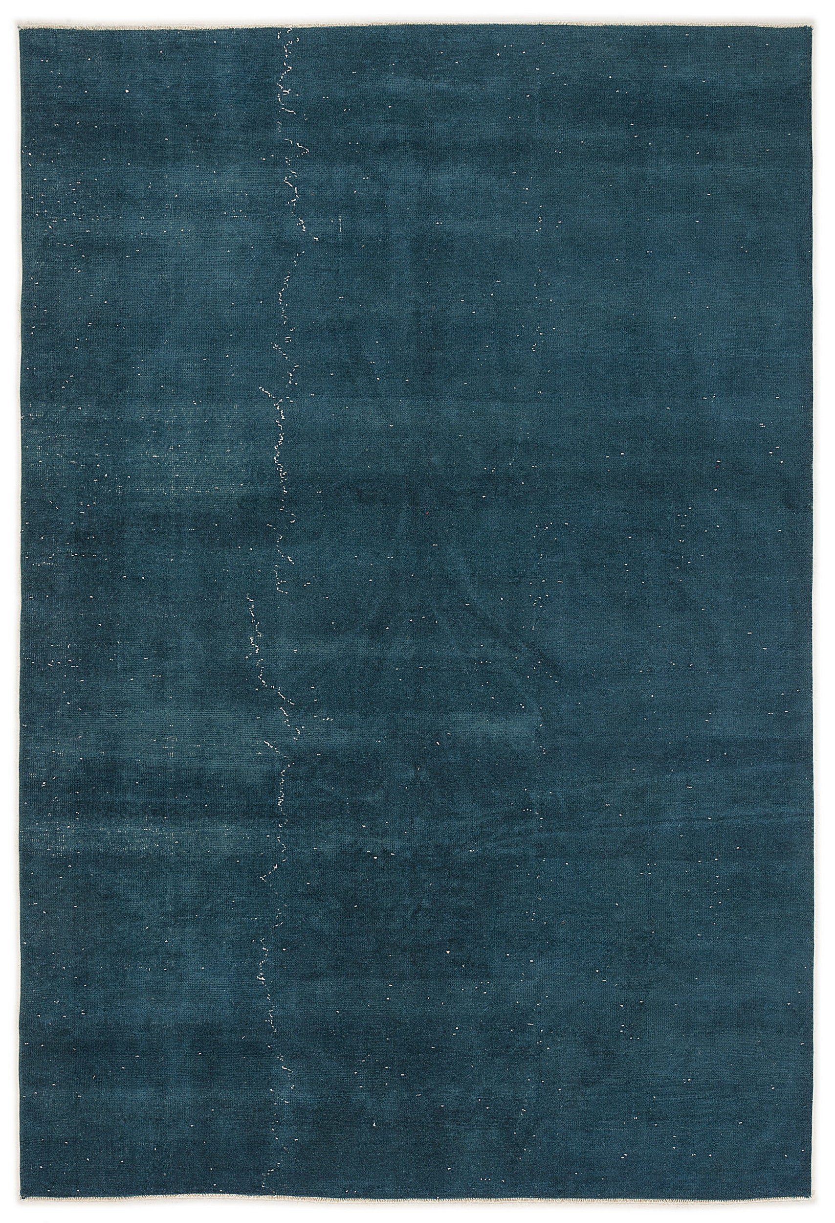 Turquoise  Over Dyed Vintage Rug 5'6'' x 8'4'' ft 168 x 254 cm
