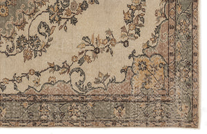 Naturel Over Dyed Vintage Rug 5'7'' x 8'11'' ft 170 x 273 cm