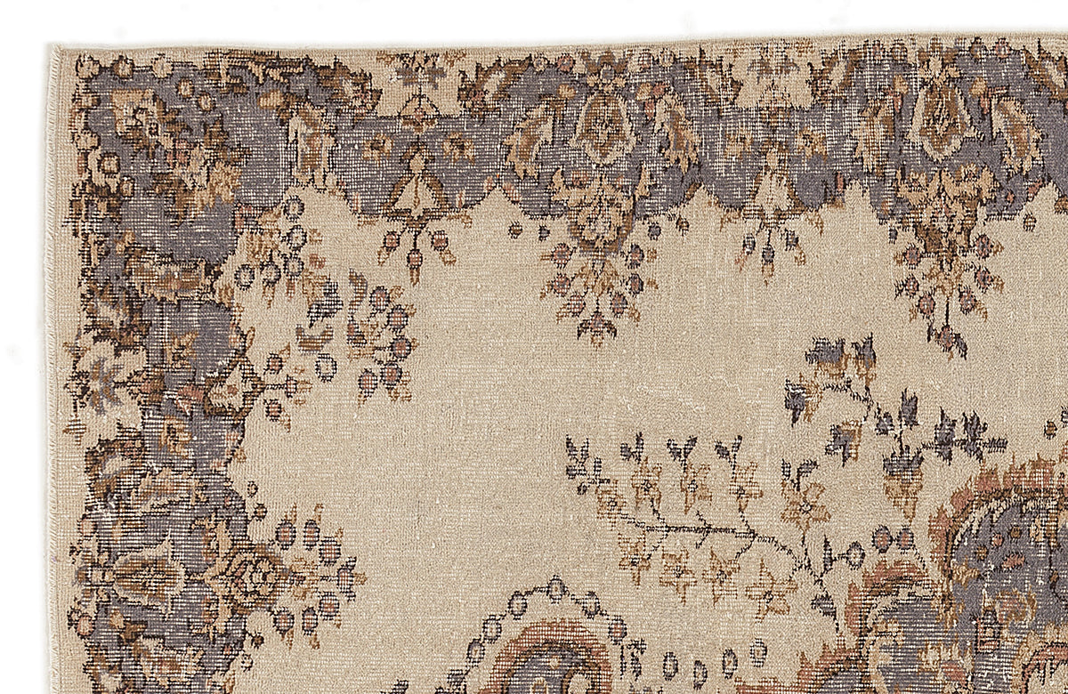 Naturel Over Dyed Vintage Rug 5&#39;10&#39;&#39; x 8&#39;8&#39;&#39; ft 177 x 263 cm