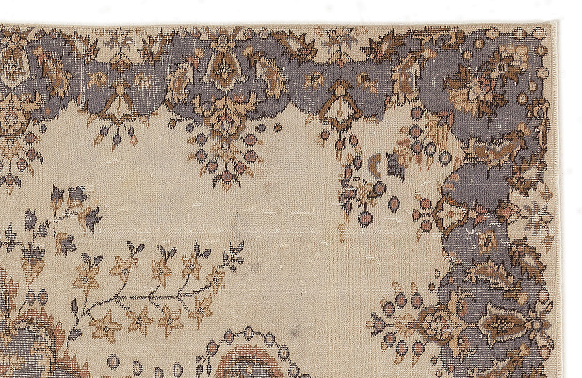 Naturel Over Dyed Vintage Rug 5&#39;10&#39;&#39; x 8&#39;8&#39;&#39; ft 177 x 263 cm