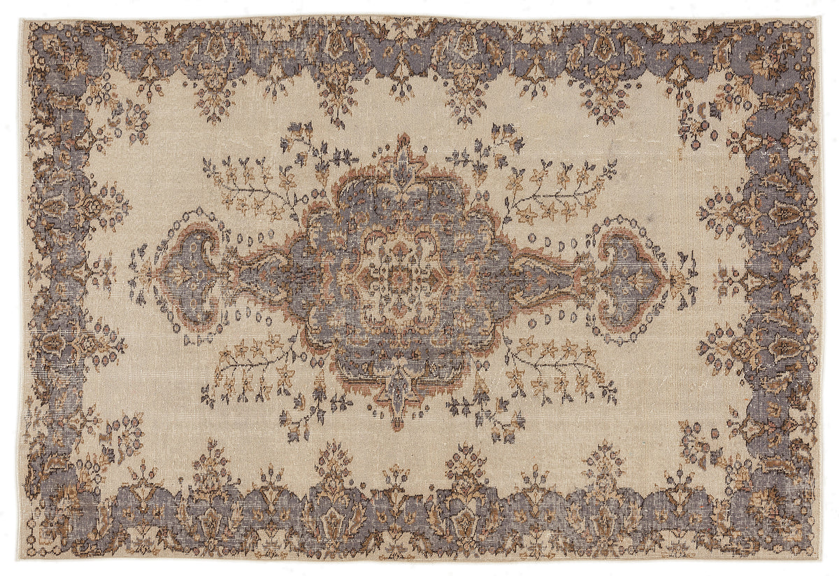 Naturel Over Dyed Vintage Rug 5&#39;10&#39;&#39; x 8&#39;8&#39;&#39; ft 177 x 263 cm