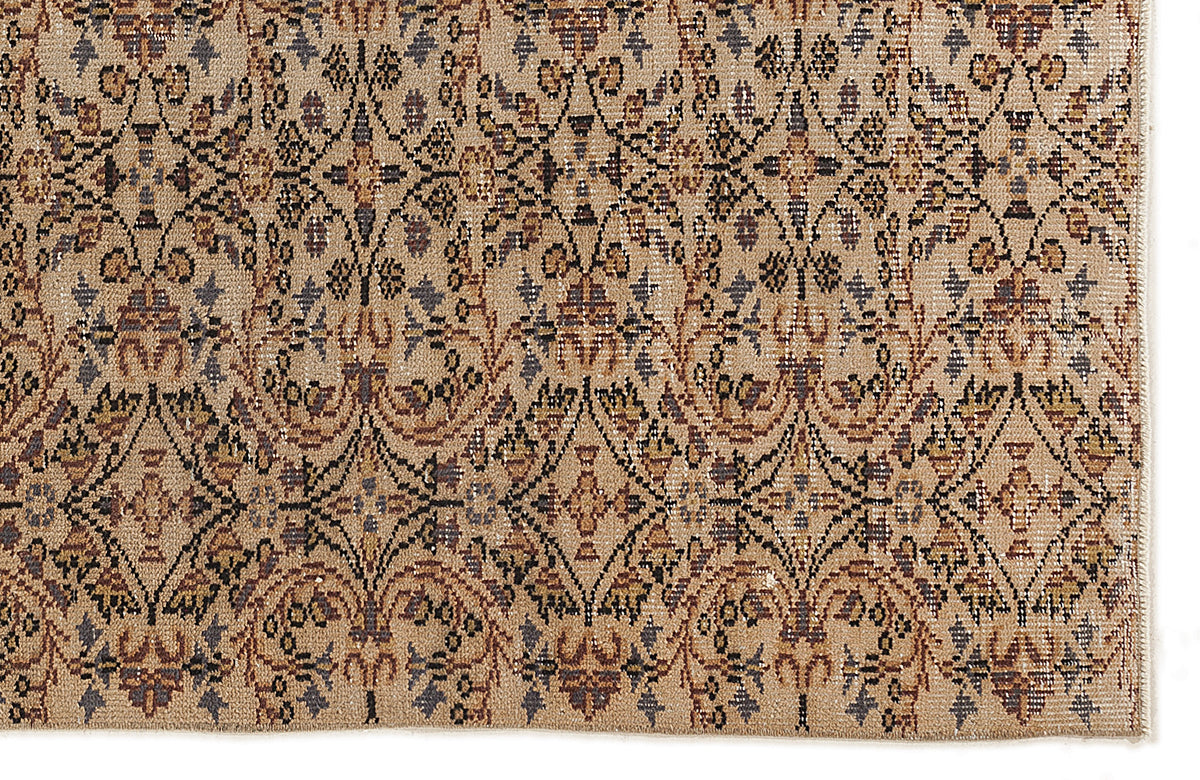 Beige Over Dyed Vintage Rug 6&#39;0&#39;&#39; x 8&#39;8&#39;&#39; ft 184 x 263 cm