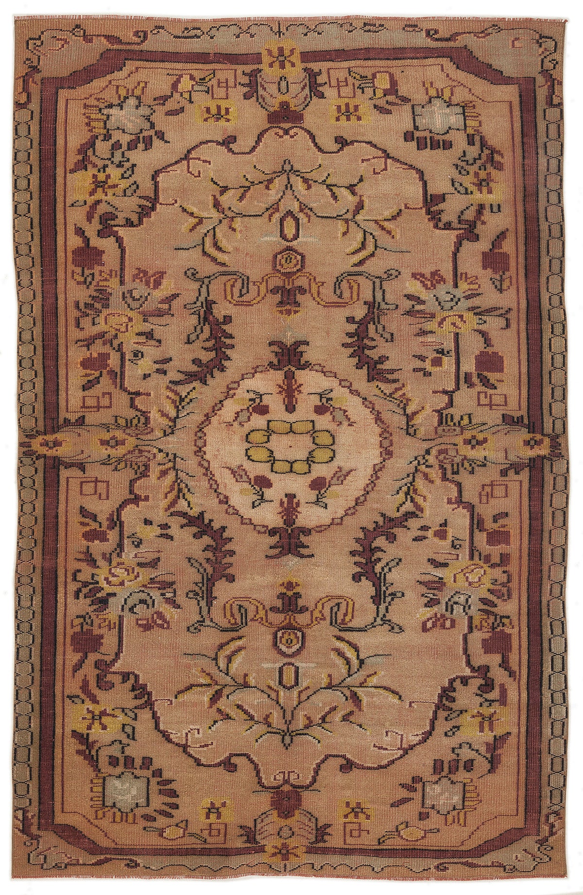 Naturel Over Dyed Vintage Rug 5&#39;9&#39;&#39; x 9&#39;2&#39;&#39; ft 174 x 280 cm