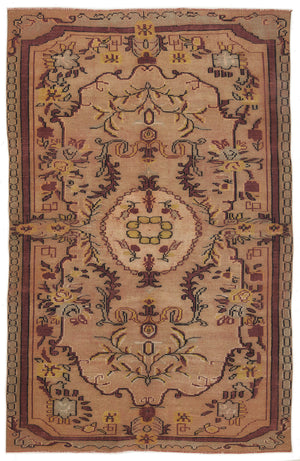 Naturel Over Dyed Vintage Rug 5'9'' x 9'2'' ft 174 x 280 cm