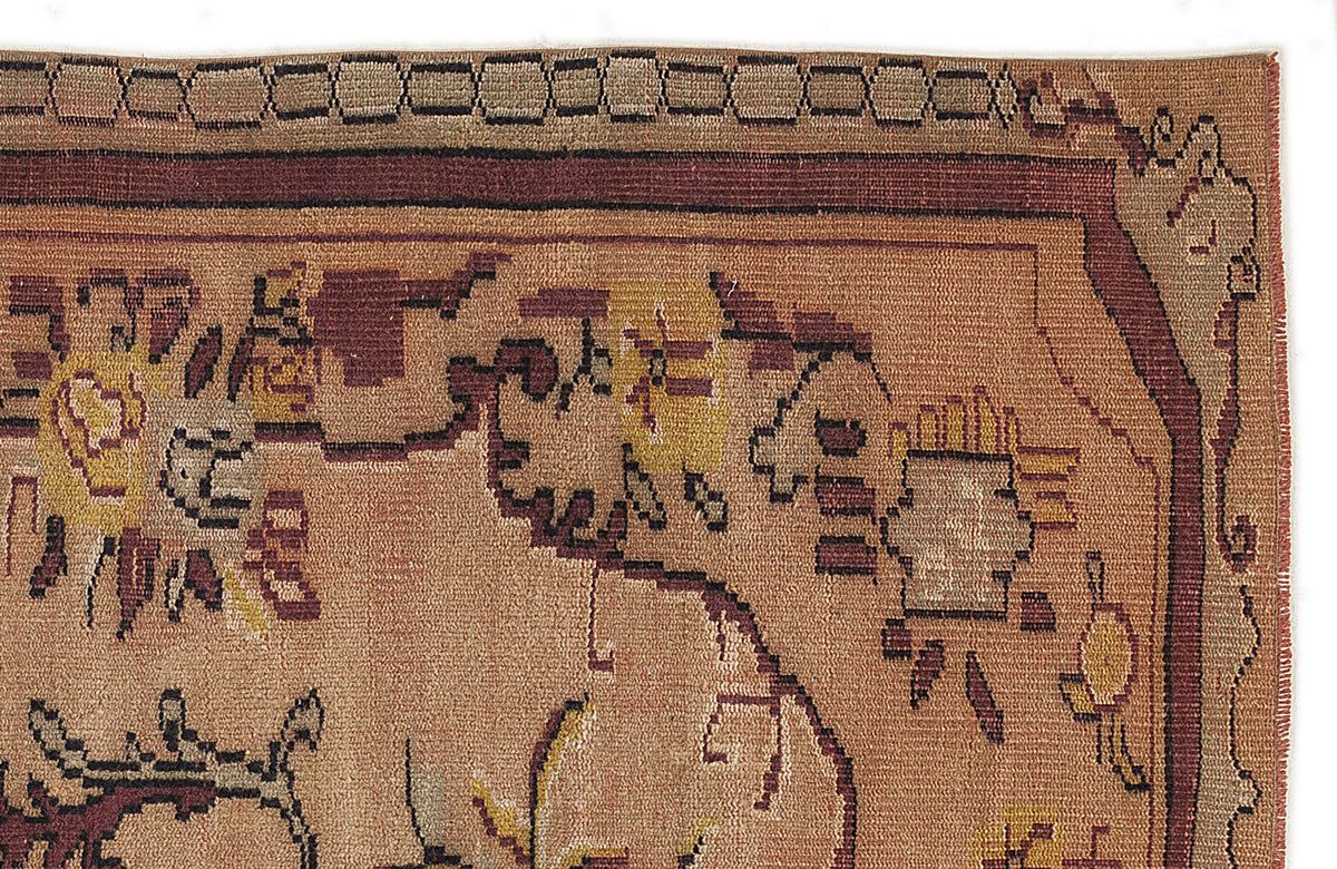 Naturel Over Dyed Vintage Rug 5&#39;9&#39;&#39; x 9&#39;2&#39;&#39; ft 174 x 280 cm