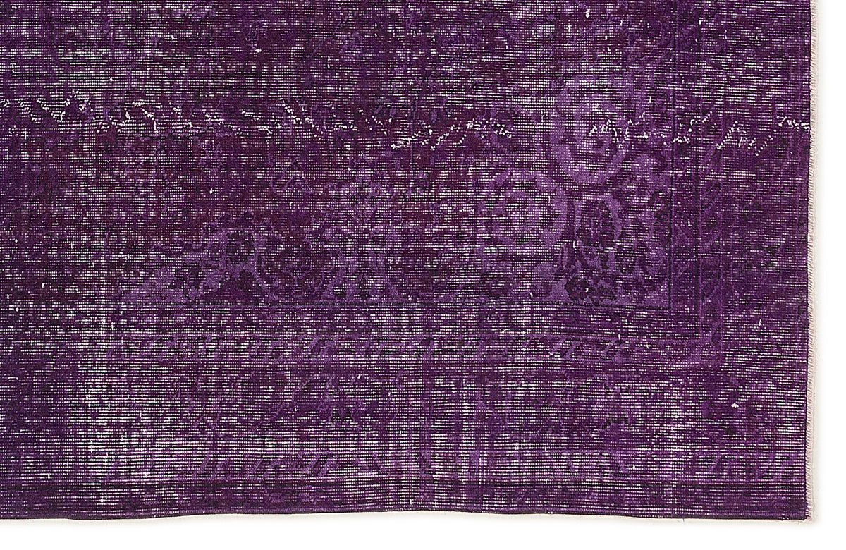 Purple Over Dyed Vintage Rug 5&#39;9&#39;&#39; x 9&#39;1&#39;&#39; ft 174 x 277 cm