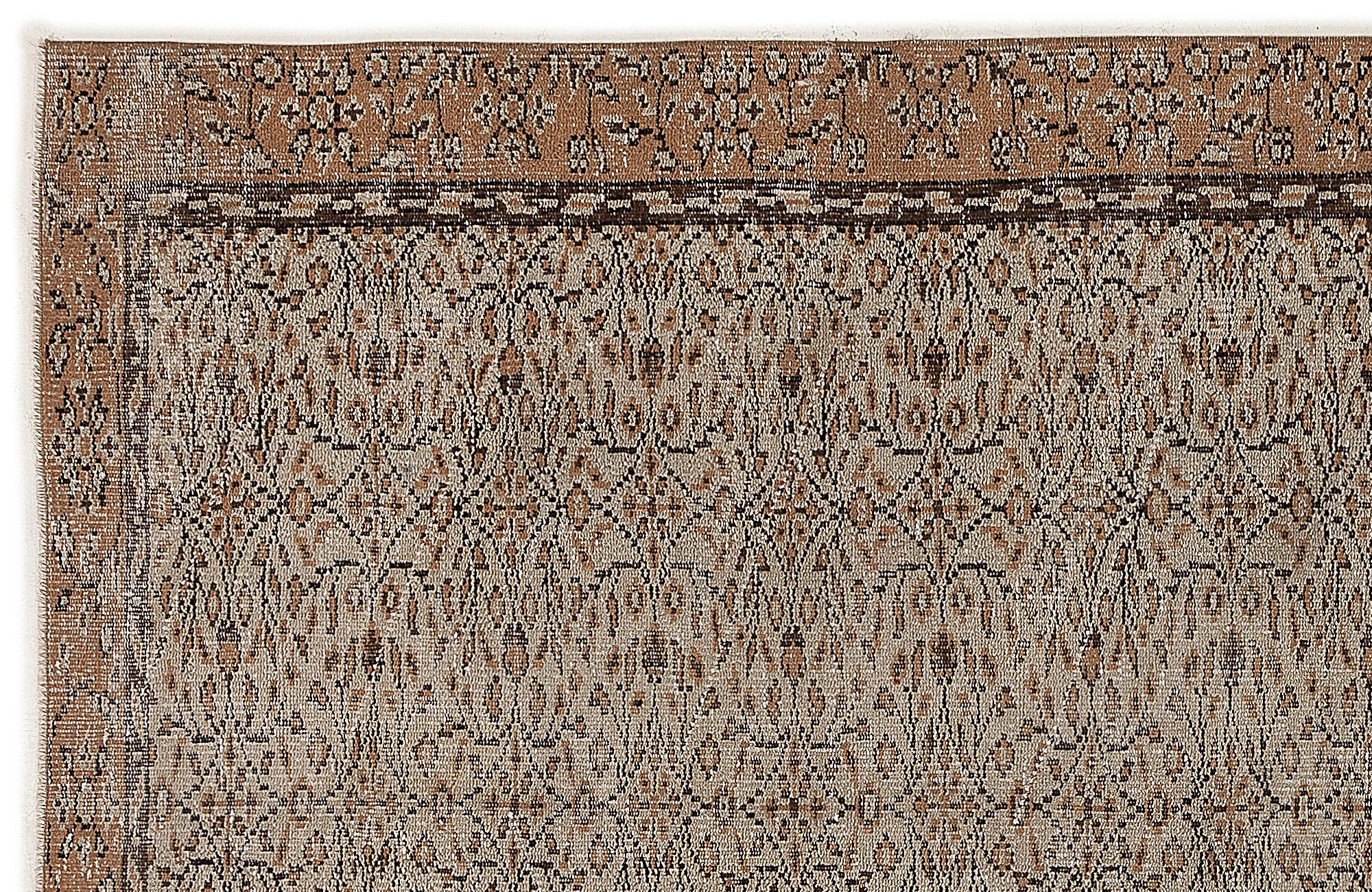 Naturel Over Dyed Vintage Rug 5'5'' x 9'1'' ft 165 x 278 cm