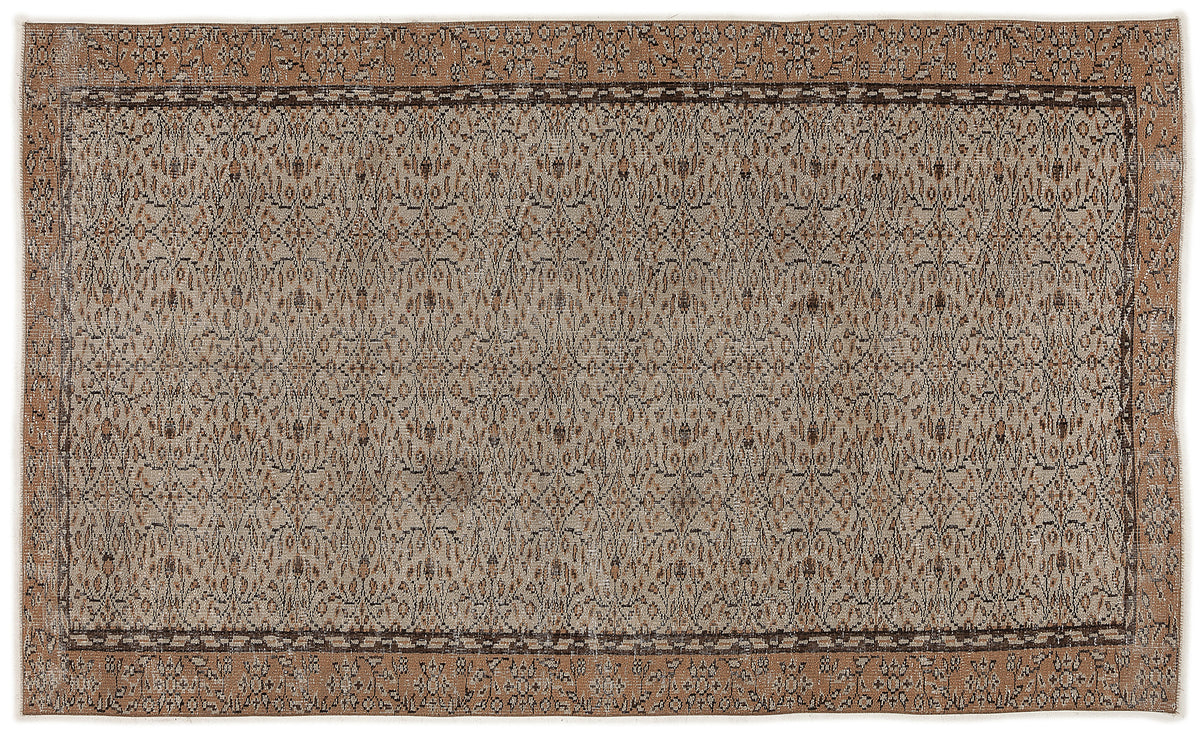 Naturel Over Dyed Vintage Rug 5&#39;5&#39;&#39; x 9&#39;1&#39;&#39; ft 165 x 278 cm