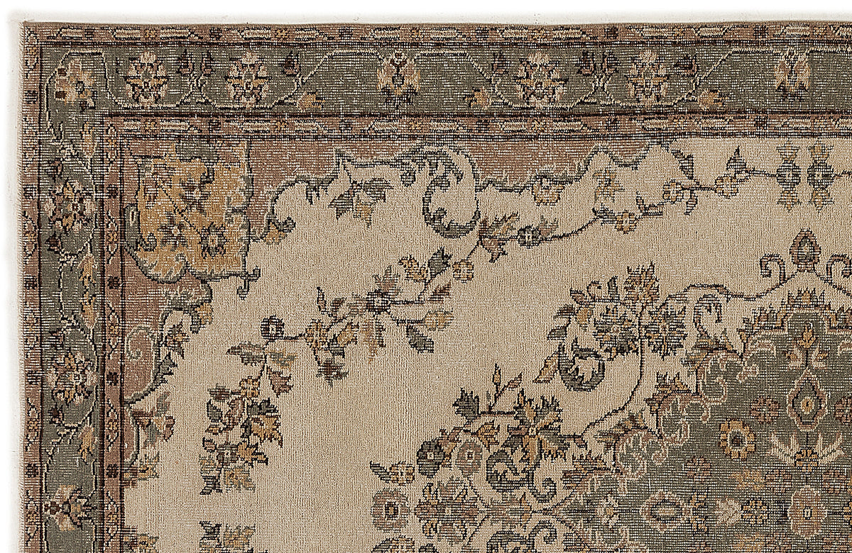 Naturel Over Dyed Vintage Rug 5'8'' x 8'11'' ft 172 x 273 cm