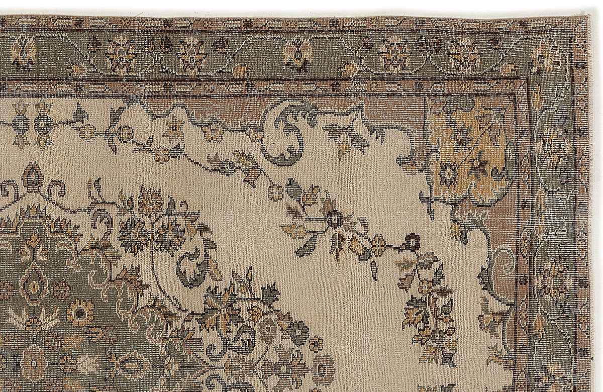 Naturel Over Dyed Vintage Rug 5'8'' x 8'11'' ft 172 x 273 cm